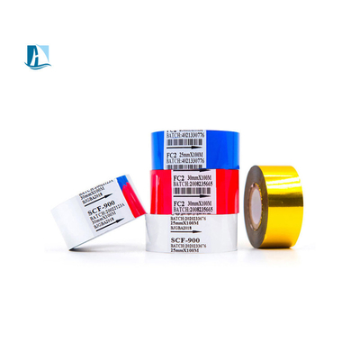 SCF900 LC1 FC3 Imprimante à ruban d'estampage à chaud Foil de codage de date de couleur 25 mm*100 m