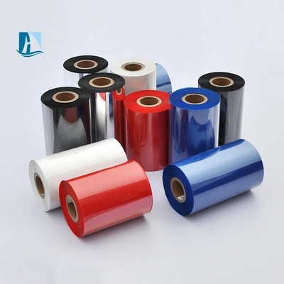 Ruban de transfert thermique de qualité cire/résine bleu de qualité A de largeur 110 mm Ruban d'imprimante bleu