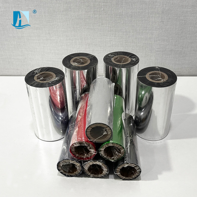 Ruban de transfert thermique à l'intérieur ou à l'extérieur pour l'impression d'étiquettes de soins en satin