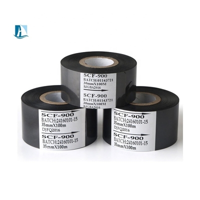 Imprimante de lettres en laiton Compatible 30mm*100m HC3 Noir Codage à chaud Feuille de ruban Codage de date