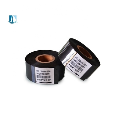 Largeur 35 mm Ruban à timbre chaud longueur 100 m Rouleau de codage de date noir pour codeur de date Compatible