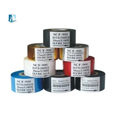 12 mm sur demande, ruban à timbre chaud noir pour l'impression de codes à barres et l'étiquetage des produits