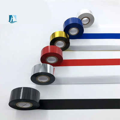 30mm*100m Ruban de timbre à chaud noir pour le codage de la date Foil blanc bleu jaune rouge argenté couleur or