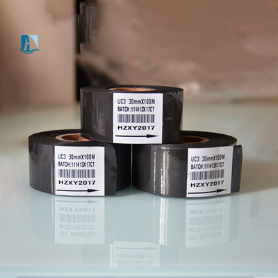 L'étiquette de feuille à chaud en PET doré pour LC1 Noir 40mm*100m h200fr machine d'estampage à chaud
