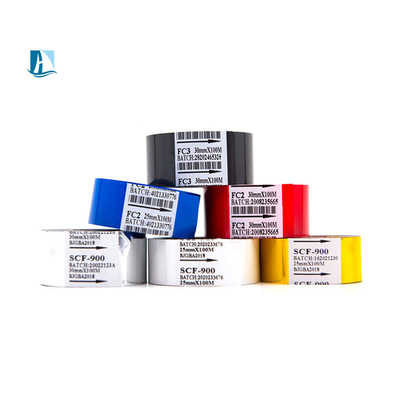L'étiquette de feuille à chaud en PET doré pour LC1 Noir 40mm*100m h200fr machine d'estampage à chaud