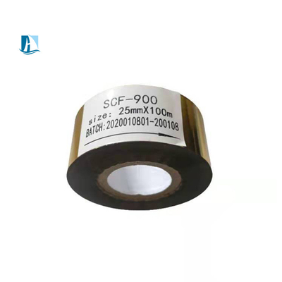 Imprimante personnalisée PET ruban à codes à barres LC1 25mm * 100m pour l'imprimante de date FC3 SCF900 Stamp à chaud