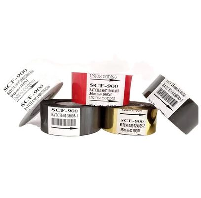 Imprimante d'étiquettes 25mm*100m Rouleaux d'estampage à chaud en feuille pour papier PET et ruban d'imprimante de date