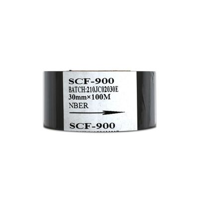 Scf 900 30mm*100m Tape d'impression en sac en plastique avec date d'estampage noire