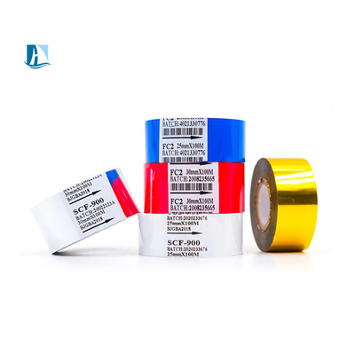 Imprimante d'étiquettes FC1 Feuille d'estampage à chaud en couleur or avec une largeur de 12 mm et un design personnalisé