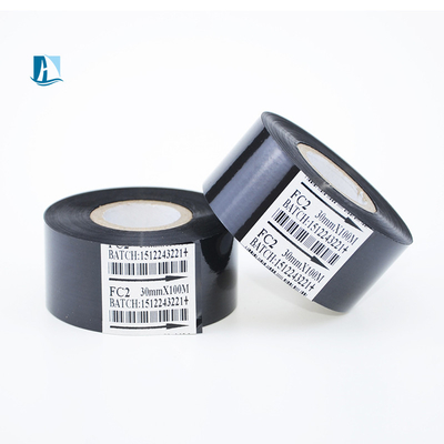 Ruban d'imprimante 12 mm Largeur 30 mm x 100 m Rouleau noir Compatible avec le codeur à timbre à chaud
