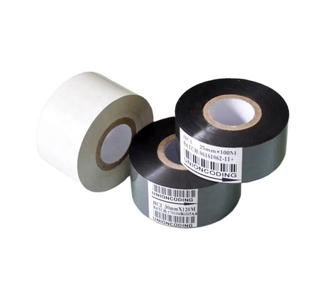 Ruban d'imprimante 12 mm Largeur 30 mm x 100 m Rouleau noir Compatible avec le codeur à timbre à chaud