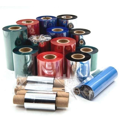 110mm*300m Ruban d'encre à transfert thermique en résine de cire noire pour imprimante couleur à codage rapide