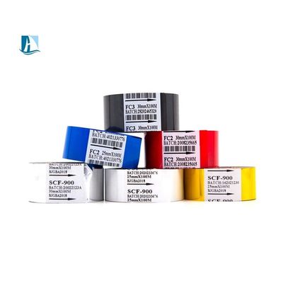 30 mm de largeur100m LC2 rouleau d'estampage en feuille chaude pour l'impression de la date d'expiration sur une imprimante couleur