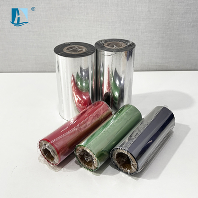 Modèle de ruban d'imprimante pour machine d'impression d'étiquettes à l'encre chaude température 100C-160C chinois