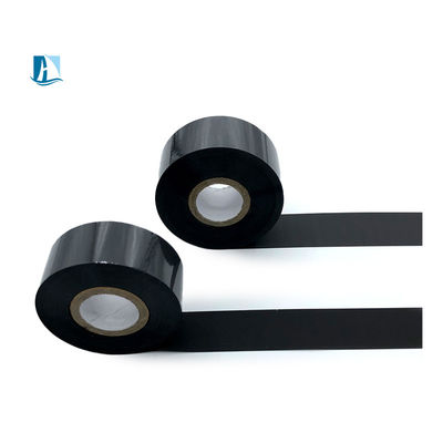 Ruban d'encre de transfert thermique LC1 en plastique noir 30 mm * 100 m pour l'impression de date et de lot