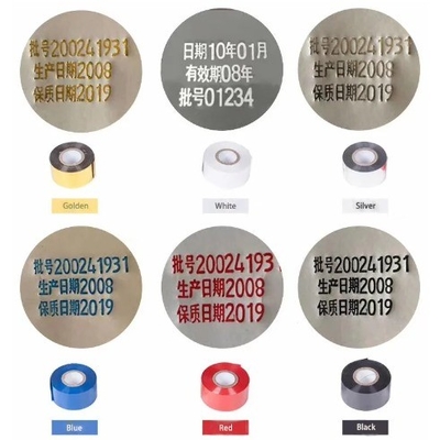 25mm 30mm 122m Expiry Batch Printing Machine Date Coder avec compatibilité avec les lettres en laiton