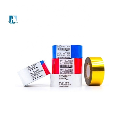 Numéro de lot et étiquettes de texte nécessaires à l'intérieur de l'encre de ruban à estampage à chaud pour le codage de la date 30 mm * 100 m