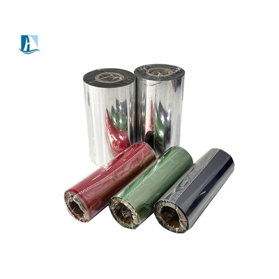 Résine de ruban de soins de lavage textile de 40 mm x 600 m pour imprimante d'étiquettes en nylon taffeta polyester satiné