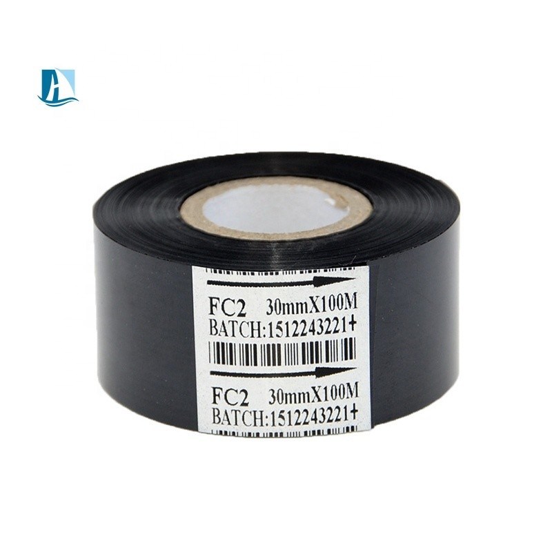 Résistance à la friction élevée Folie de timbre à impression chaude noire pour une vitesse de codage de 30 à 600/minute