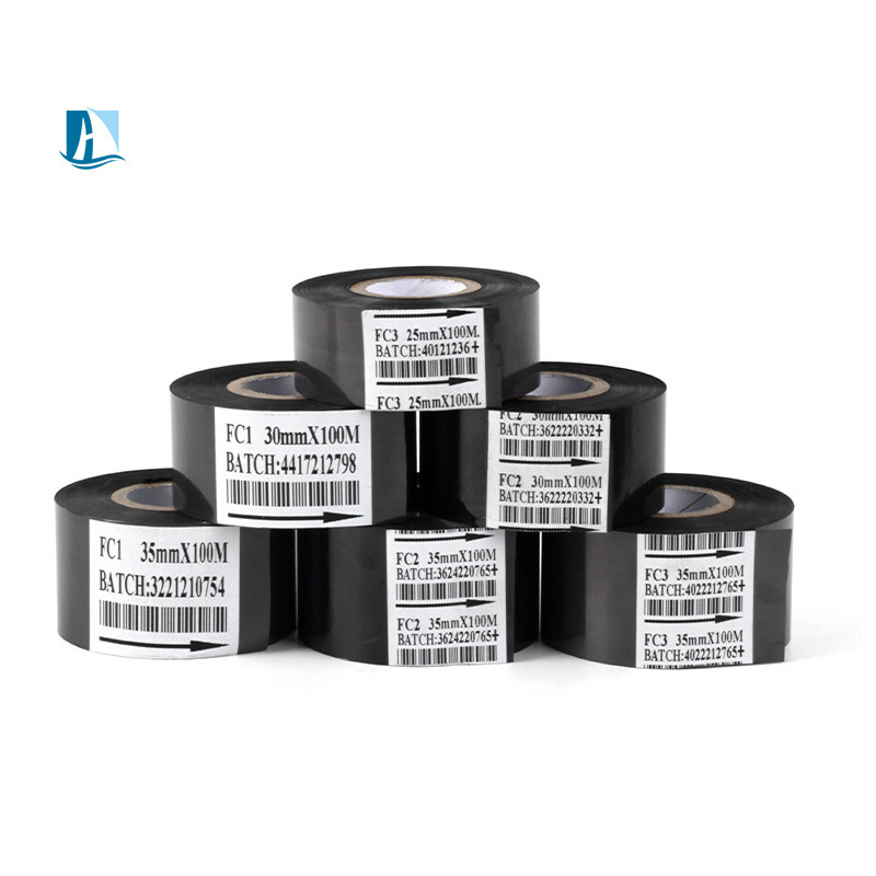30*100m Ruban à timbre chaud en noir Durable et étiquetage pour diverses applications