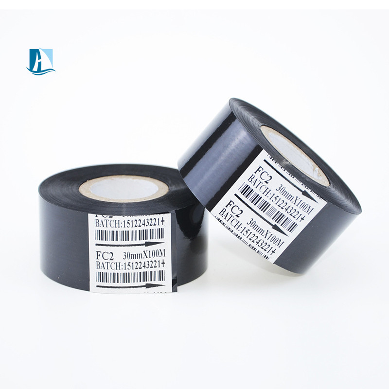 Ruban d'imprimante 12 mm Largeur 30 mm x 100 m Rouleau noir Compatible avec le codeur à timbre à chaud
